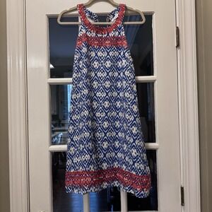 Boutique THML Summer Dress Women's Medium Embroidered Ikat Sleeveless‎ Medium